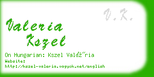 valeria kszel business card